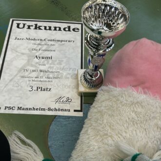 Turnierstart und Treppchenplatz für Ayumi Turnierstart und Treppchenplatz für Ayumi
