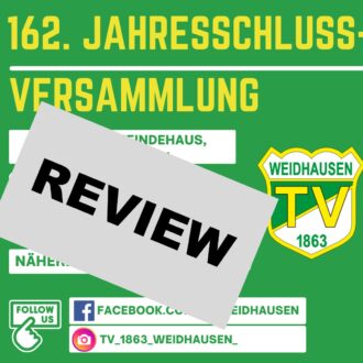 162. Jahresschlussversammlung des TVW