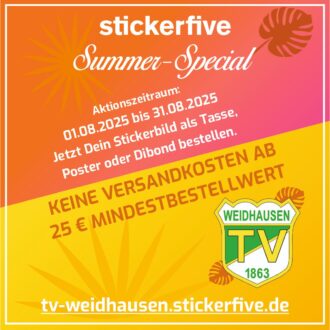 Stickerfive-Sommer-Special: Versandkostenfreier August
